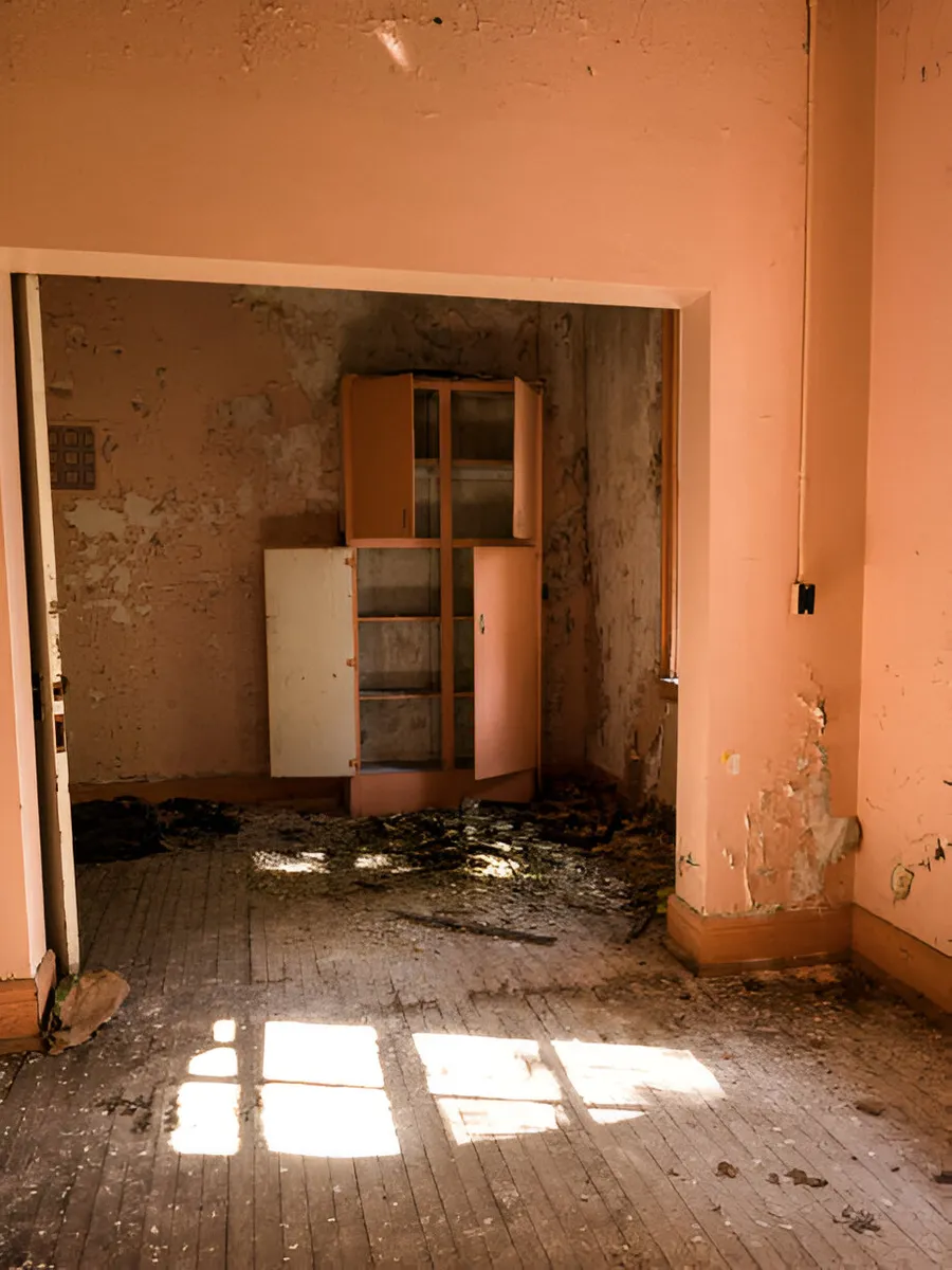 Pièce vidée et rangée après un débarras